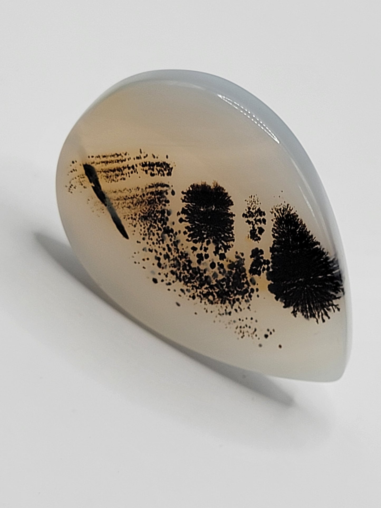 Dendritic Agate Teardrop Cabochon