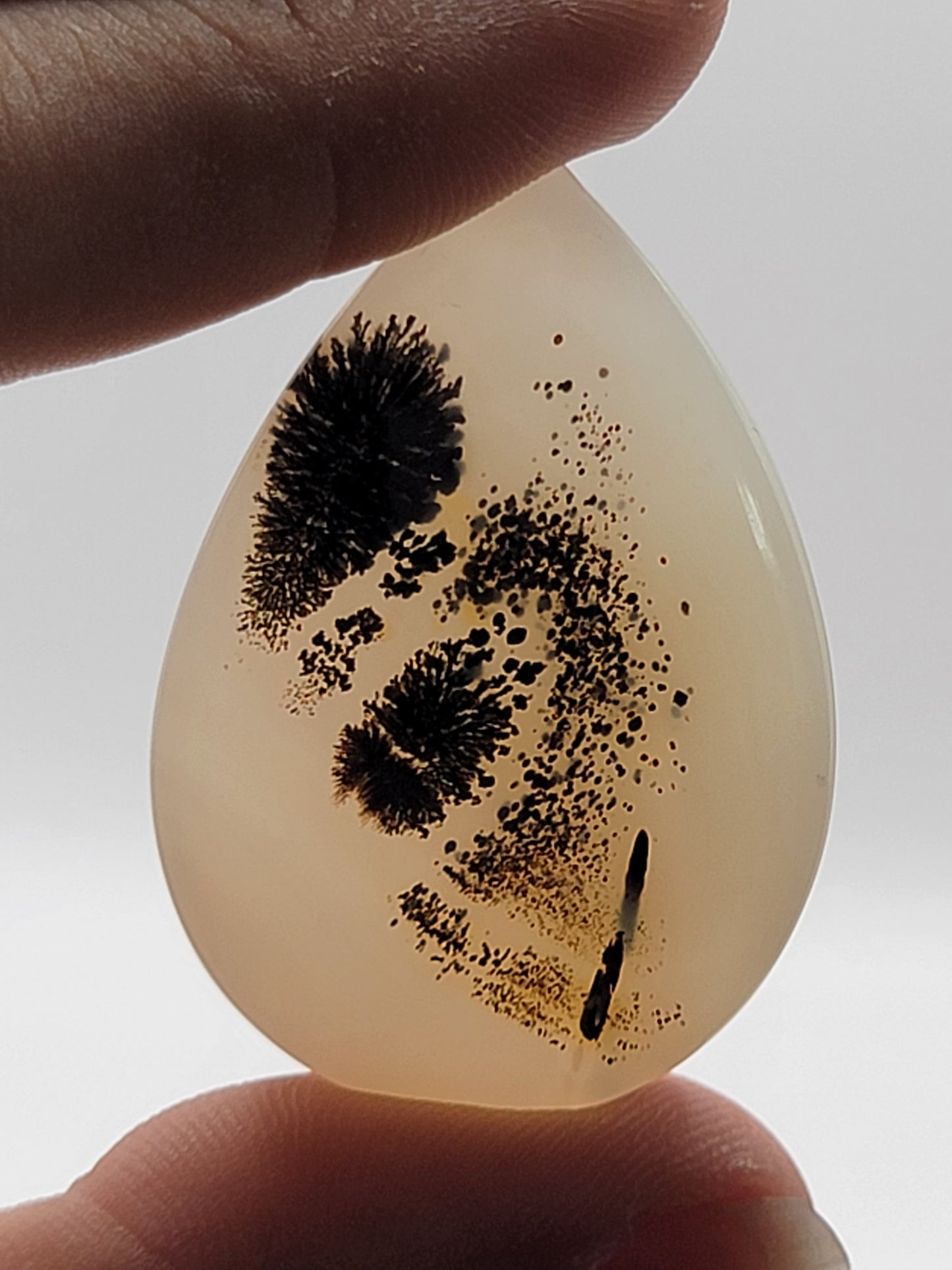Dendritic Agate Teardrop Cabochon